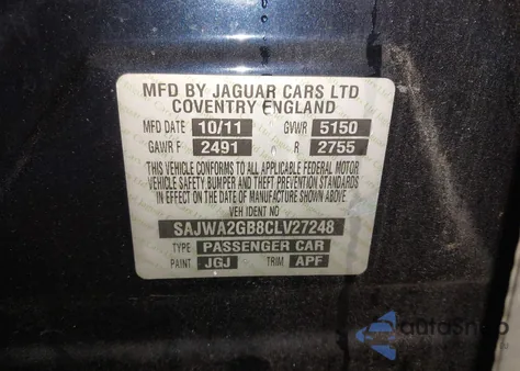 2012 Jaguar Xj Xjl Portfolio z USA, uszkodzony, nr VIN SAJWA2GB8CLV27248